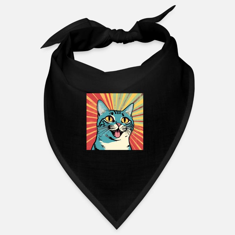 Lächelnde Katze - Retro Pop Art Bandana