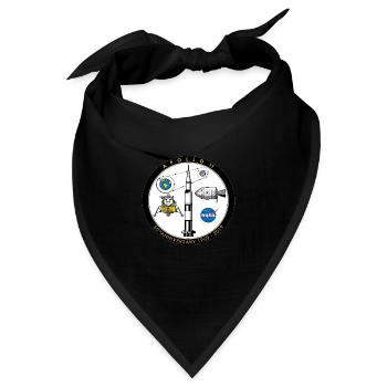 ESA Retro Apollo 11 Vintage Retro Astronaut - Bandana - Schwarz - Vorne