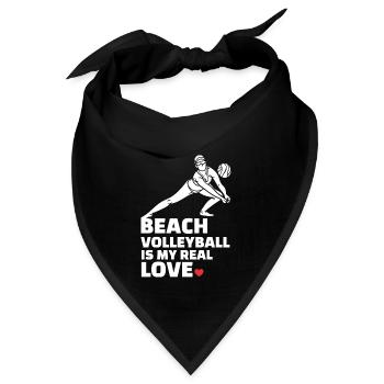 Ich Liebe Strandvolleyball Stylish Beach - Bandana - Schwarz - Vorne