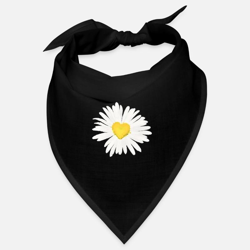 Gaensebluemchen Herz - Bandana - Schwarz