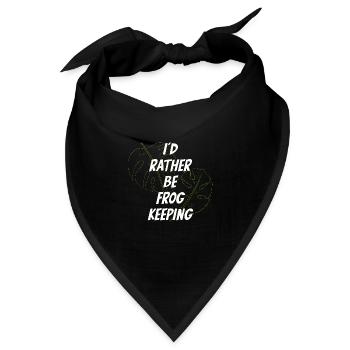 Frosch Kröte Urwald Dschungel Geschenk - Bandana - Schwarz - Vorne