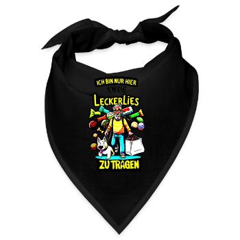 Ich trag hier nur die Leckerlies - Bandana - Schwarz - Vorne