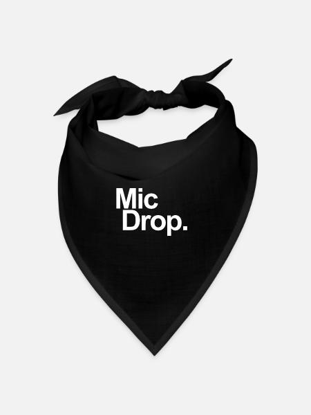 MIC DROP - Bandana - black - Front