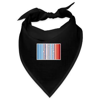 Europa Warming Stripes - Bandana - Schwarz - Vorne