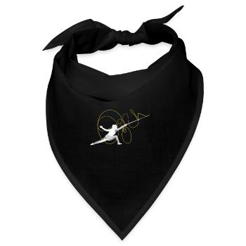 Fechten Fechter Degen Säbel Geschenk - Bandana - Schwarz - Vorne