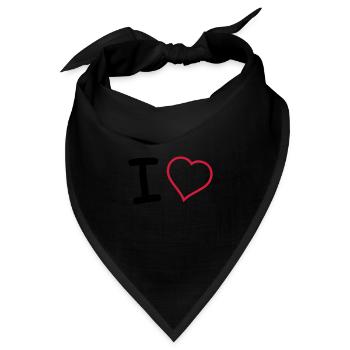 i heart - Bandana - Schwarz - Vorne