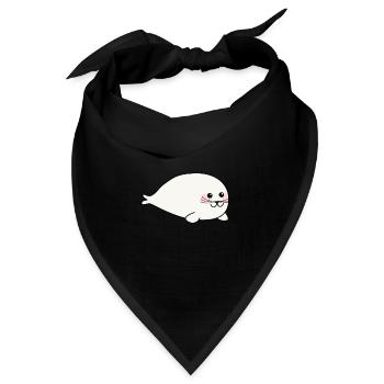 Cute seal baby / Süße Robbe - Bandana - Schwarz - Vorne