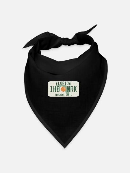 Florida ih8wrk usa sunshine state i hate work - Bandana - Schwarz