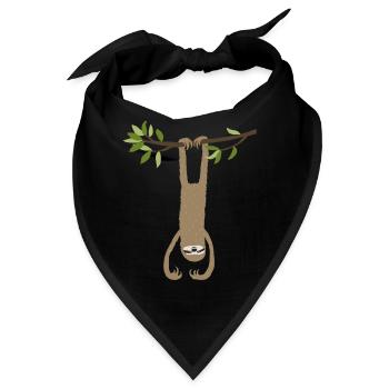 Faultier - Bandana - Schwarz - Vorne