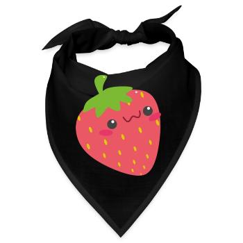 Erdbeere - Bandana - Schwarz - Vorne