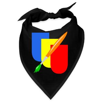 maler wappen handwerk - Bandana - Schwarz - Vorne