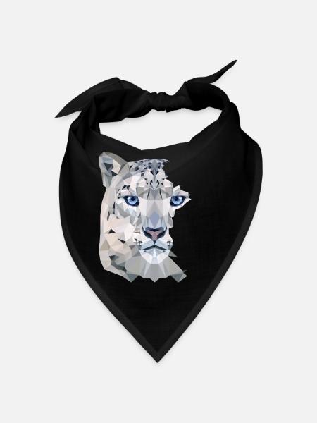 Snow Leopard Split - Bandana - black