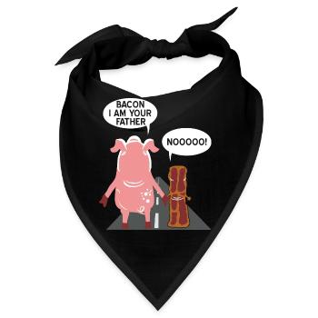 Bacon ich bin dein Vater - Bandana - Schwarz - Vorne