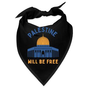 Scheich Jarrah Freies Palästina BLM Krieg Frieden Gaza - Bandana - Schwarz - Vorne