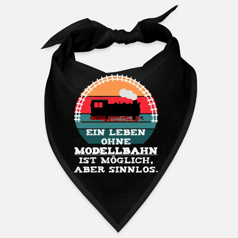 Modellbahn Eisenbahn Dampflok Spruch Bandana