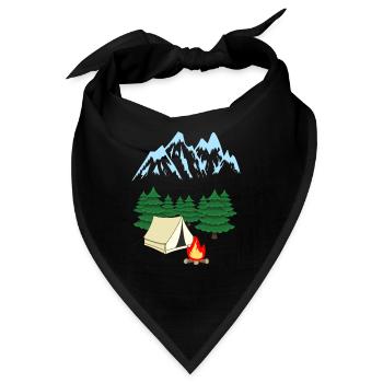 Gebirge Bergsteiger Expedition Abenteuer Camping - Bandana - Schwarz - Vorne