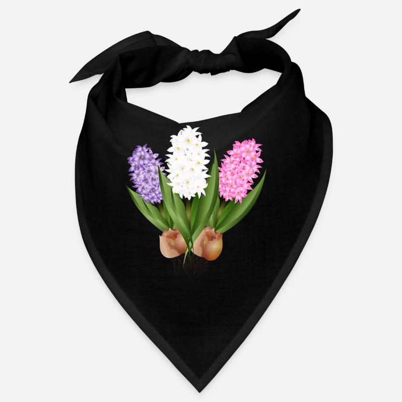 Von Hand gezeichnete Hyazinthen Bandana
