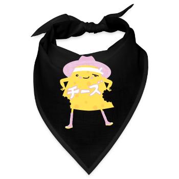 Gebissener Käse. - Bandana - Schwarz - Vorne