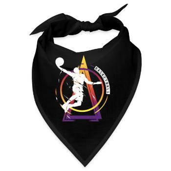 Basketball Basketballspieler Dunking Vintage Retro - Bandana - Schwarz - Vorne
