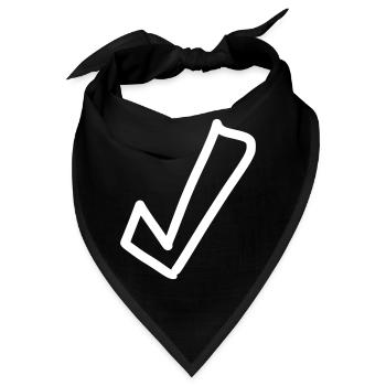 Haken Emoji Skizze Zeichnung - Bandana - Schwarz - Vorne
