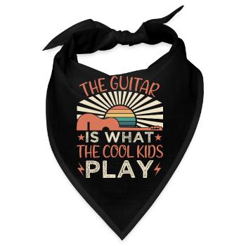 Witziger Gitarre Spruch - Bandana - Schwarz - Vorne
