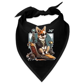 Walisischer Corgi Pembroke - Bandana - Schwarz - Vorne