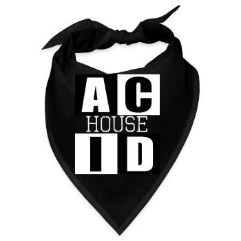 ACID HOUSE Musik-Logo - Bandana - Schwarz - Vorne