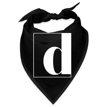 Buchstabenalphabet d - Bandana - Schwarz - Vorne