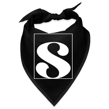 Buchstaben-Alphabet s - Bandana - Schwarz - Vorne