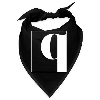 Buchstabenalphabet q - Bandana - Schwarz - Vorne