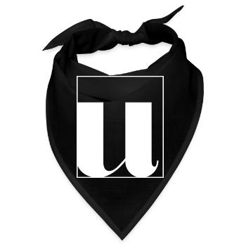 Buchstaben-Alphabet u - Bandana - Schwarz - Vorne