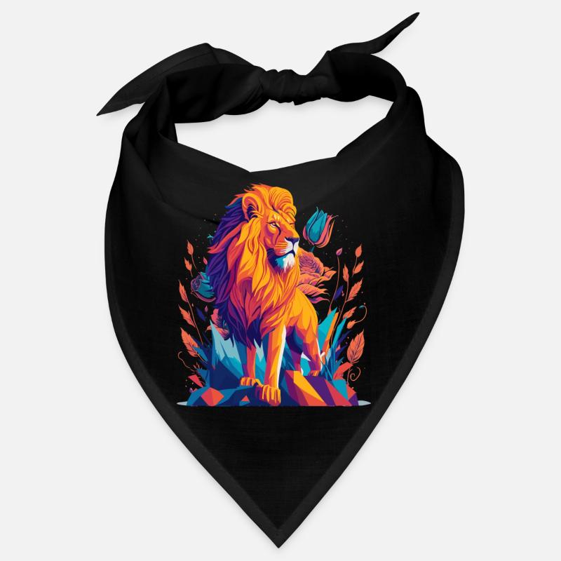 Polygone du Lion majestueux Bandana