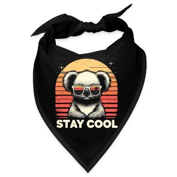 Koala Bleib cool - Bandana - Schwarz - Vorne