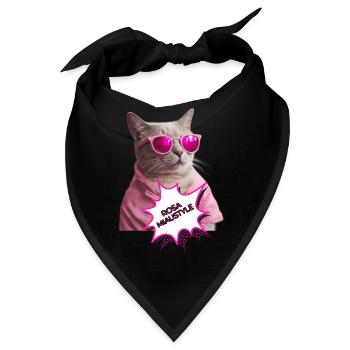 Rosa Miaustyle - Bandana - Schwarz - Vorne