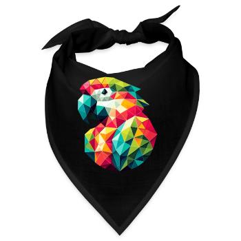Papagei // parrot - Bandana - Schwarz - Vorne