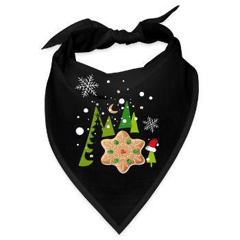 Advent, Pfefferkuchen, Kekse - Bandana - Schwarz - Vorne