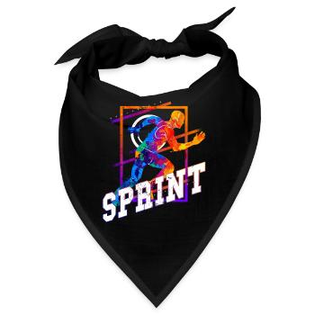 Sprint Sprinter Sprinten Leichtathletik Laufen - Bandana - Schwarz - Vorne