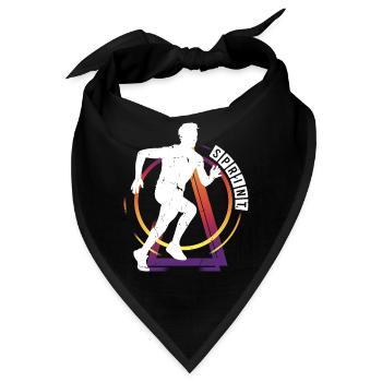 Sprint Sprinter Sprinten Leichtathletik Laufen - Bandana - Schwarz - Vorne
