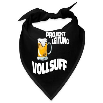 Projektleitung Vollsuff Vatertag Männerabend - Bandana - Schwarz - Vorne