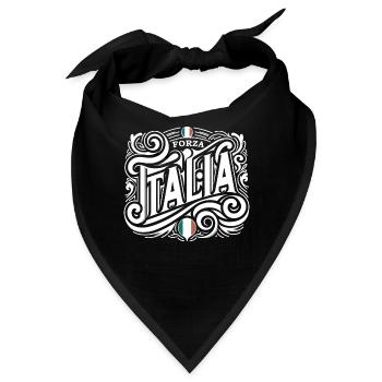 Forza Italia Geschenk für italienische Fußballfans - Bandana - Schwarz - Vorne