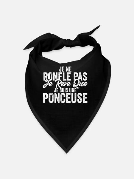Ponceuse Humour Bricolage Cadeau Homme - Bandana - noir - Devant
