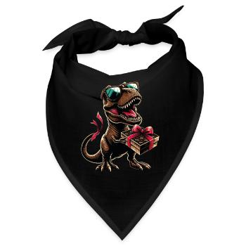 Tyrannosaurus Rex Romantischer Valentinstags-Humor - Bandana - Schwarz - Vorne