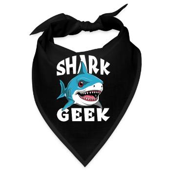 Shark Geek für Shark Fan - Bandana - Schwarz - Vorne