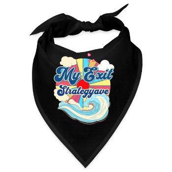 Beach Waves Relaxing Vacation Sunset Summer - Bandana - Schwarz - Vorne