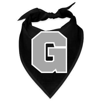 Buchstabe g sport - Bandana - Schwarz - Vorne