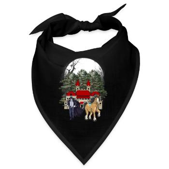 Märchen Fantasy Mittelalter Ritter Festung Schloss - Bandana - Schwarz - Vorne
