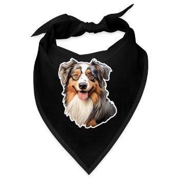 Australian Shepherd - Bandana - Schwarz - Vorne