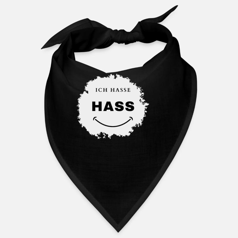 Spruch, ich hasse Hass,lustiges Statement Bandana