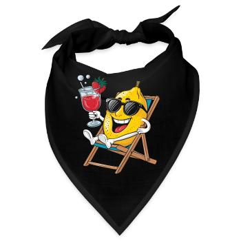 Zitrone - Bandana - Schwarz - Vorne