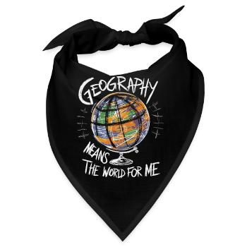 Geografie ist meine Welt - Bandana - Schwarz - Vorne